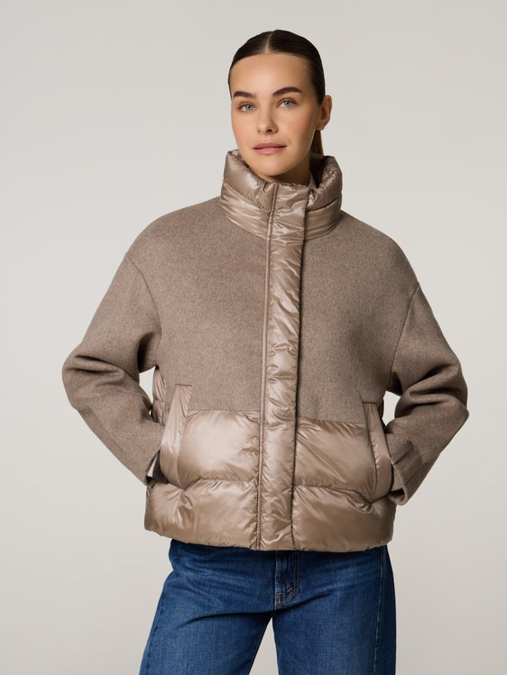 Bild von Wolljacke mit Steppeinsatz