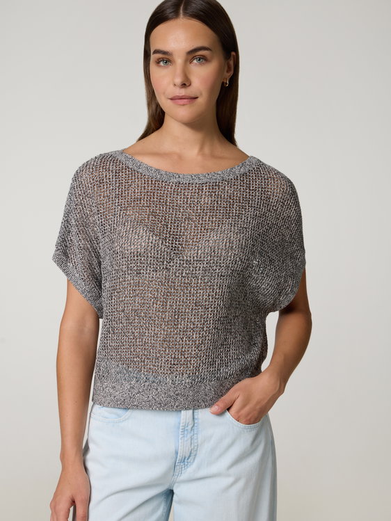 Image sur Pull en maille ajourée
