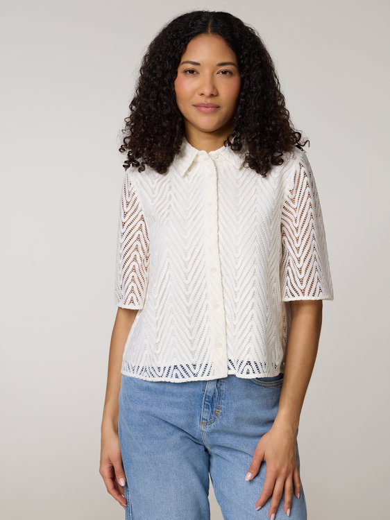 Image sur Chemisier à manches courtes en dentelle