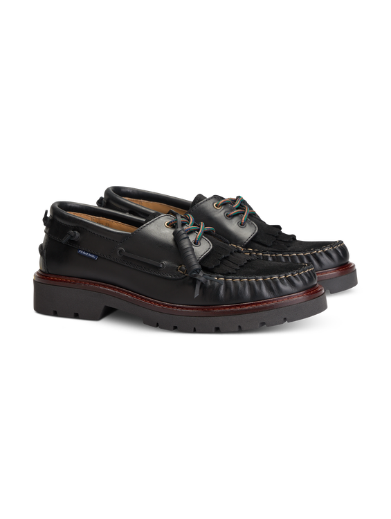 Image sur Chaussures bateau en cuir velours