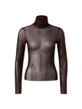 Image sur T-shirt à manches longues avec strass