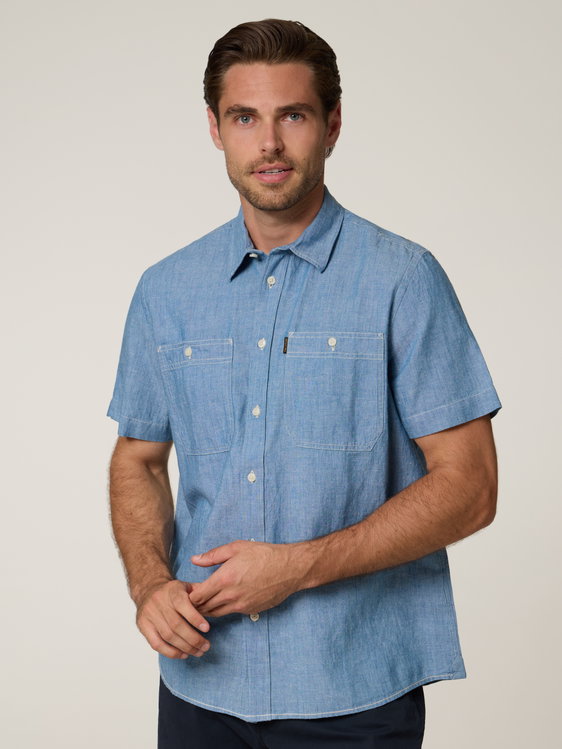 Image sur Chemise à manches courtes en lin