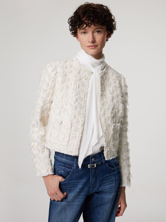 Image sur Veste de blazer à l'aspect plume