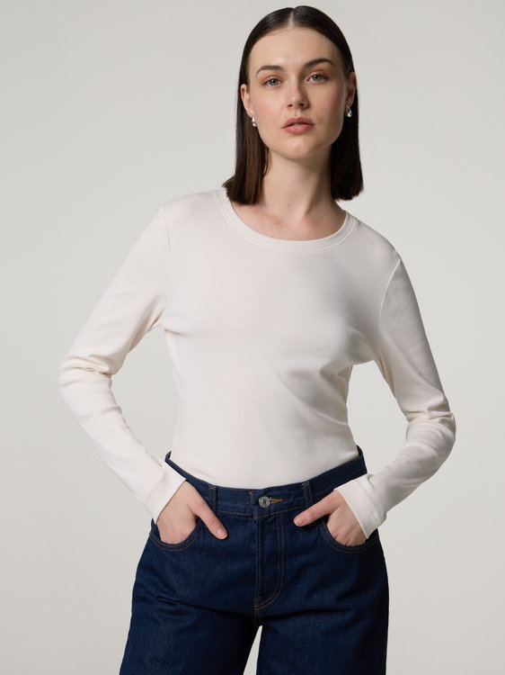Bild von Langarmshirt aus Baumwolle