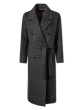 Bild von Mantel kariert mit Gürtel