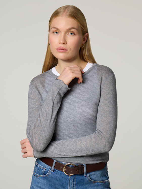 Bild von Langarmshirt mit Ajourmuster