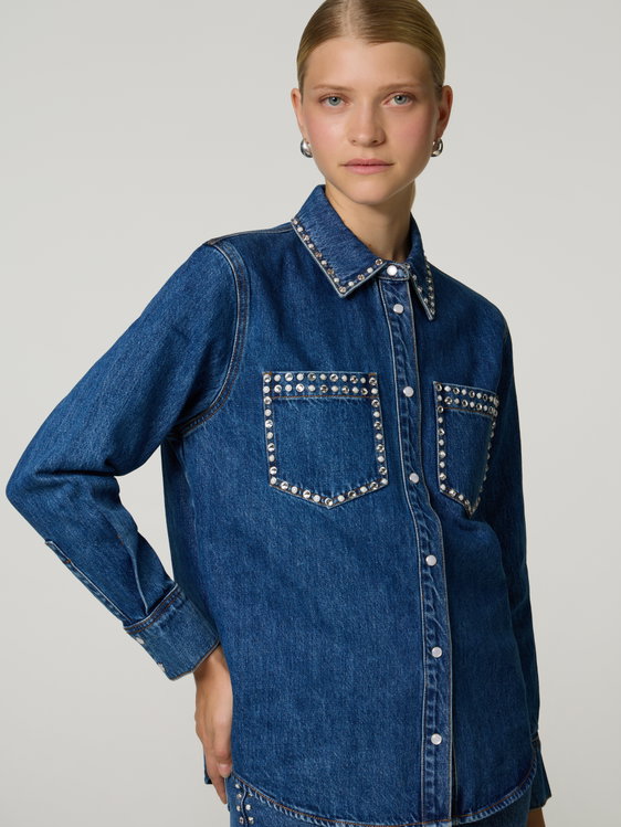 Bild von Hemdbluse aus Denim LINK