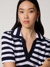 Image sur Polo en maille avec des strass
