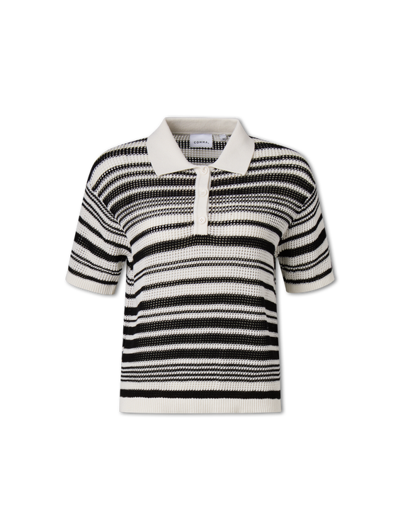 Image sur Polo en maille ajourée