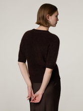 Image sur T-shirt en tricot avec mohair