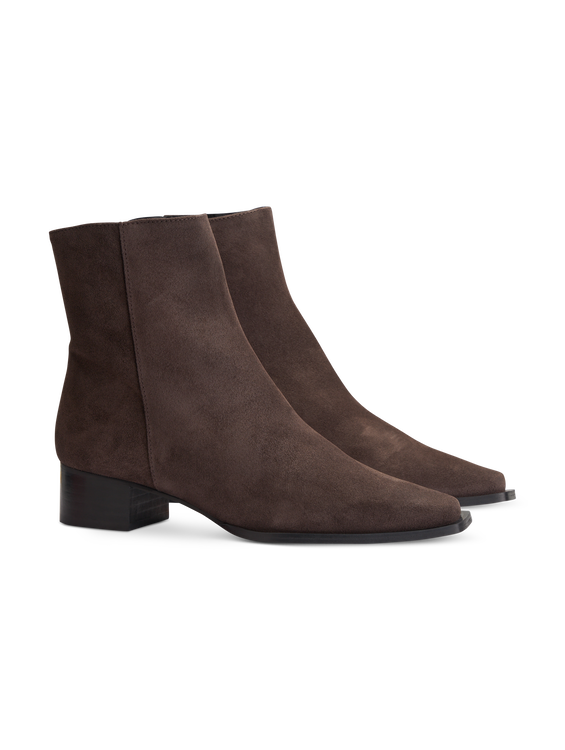 Bild von Stiefelette aus Veloursleder