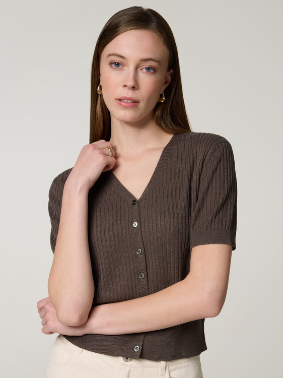 Bild von Strickshirt aus Leinen