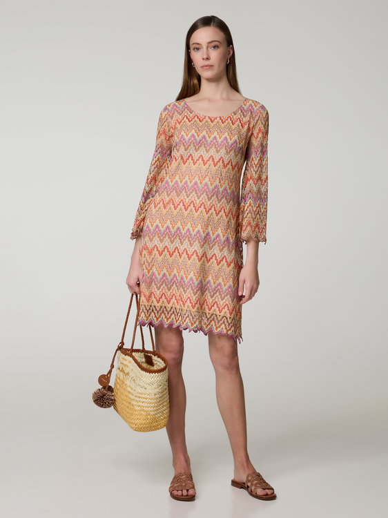 Bild von Minikleid mit Lochstickerei