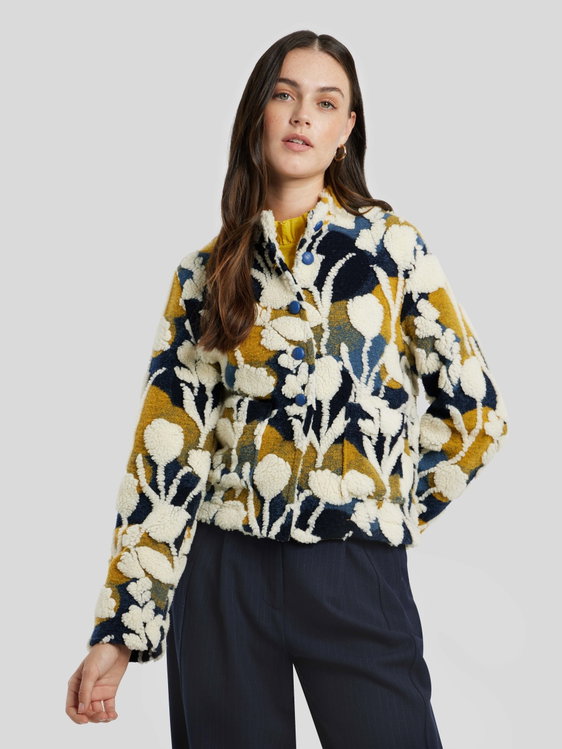 Bild von Teddyjacke mit Blumenmuster