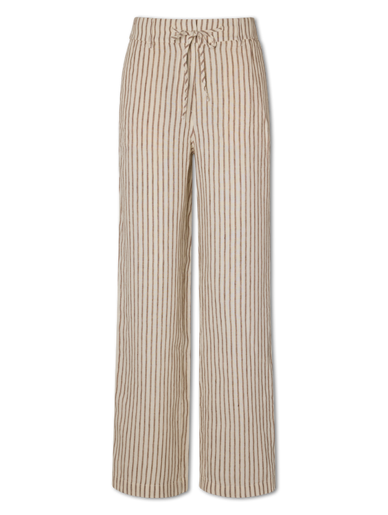 Image sur Pantalon en lin rayé