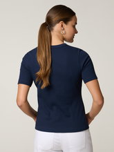 Image sur T-shirt côtelé en coton biologique