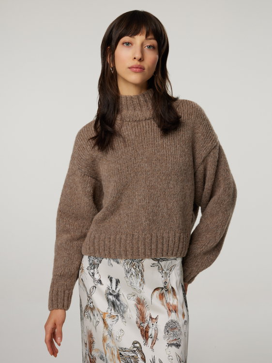 Image sur Pull tricoté en laine mélangée