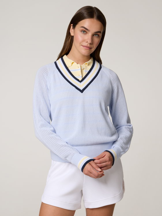 Bild von Strickpullover aus Lochstrick