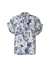 Image sur Chemisier à manches courtes et coupe carrée