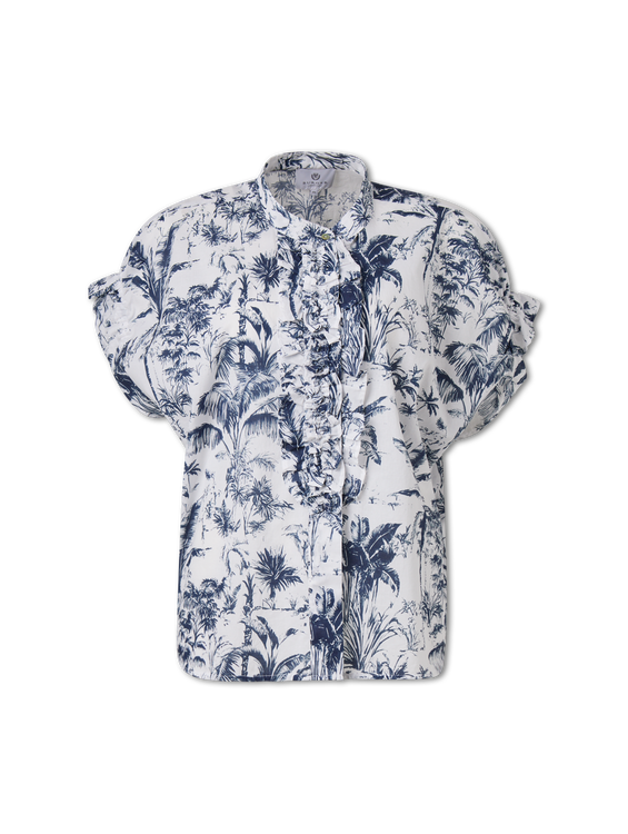 Image sur Chemisier à manches courtes et coupe carrée