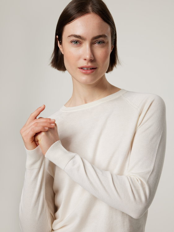 Image sur Pull maille avec soie
